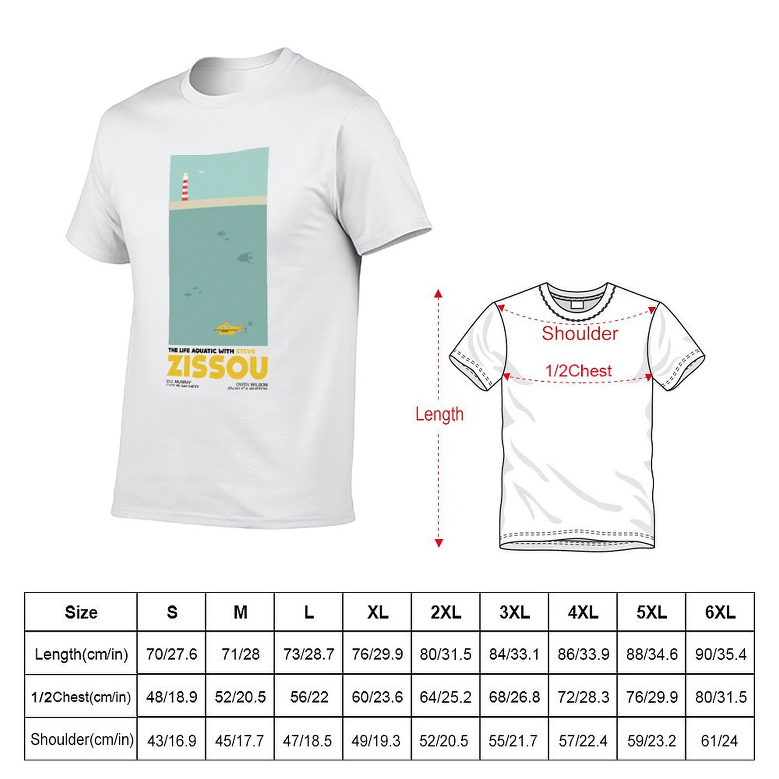 T-shirt The Life Aquatic (con  - Aquatic Sports Wear recensione e prezzo